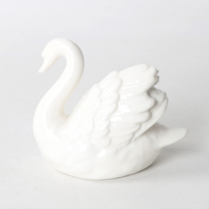 Ceramic Swan Figurine