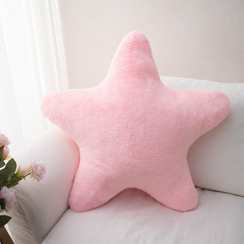 Star-Shaped Plush Pillow