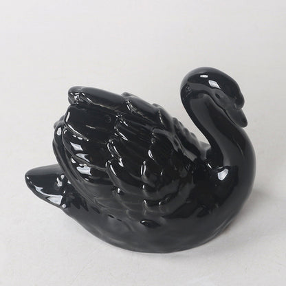 Ceramic Swan Figurine