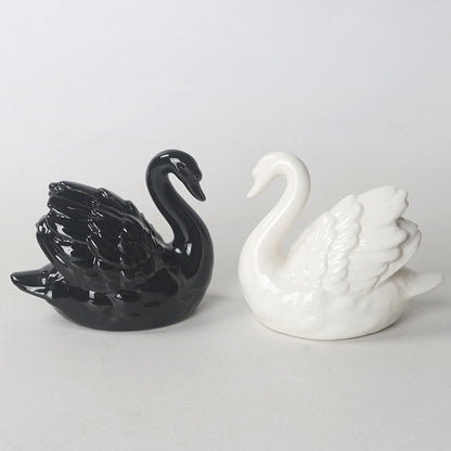 Ceramic Swan Figurine