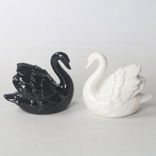 Ceramic Swan Figurine