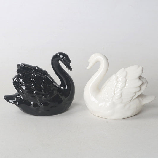Ceramic Swan Figurine