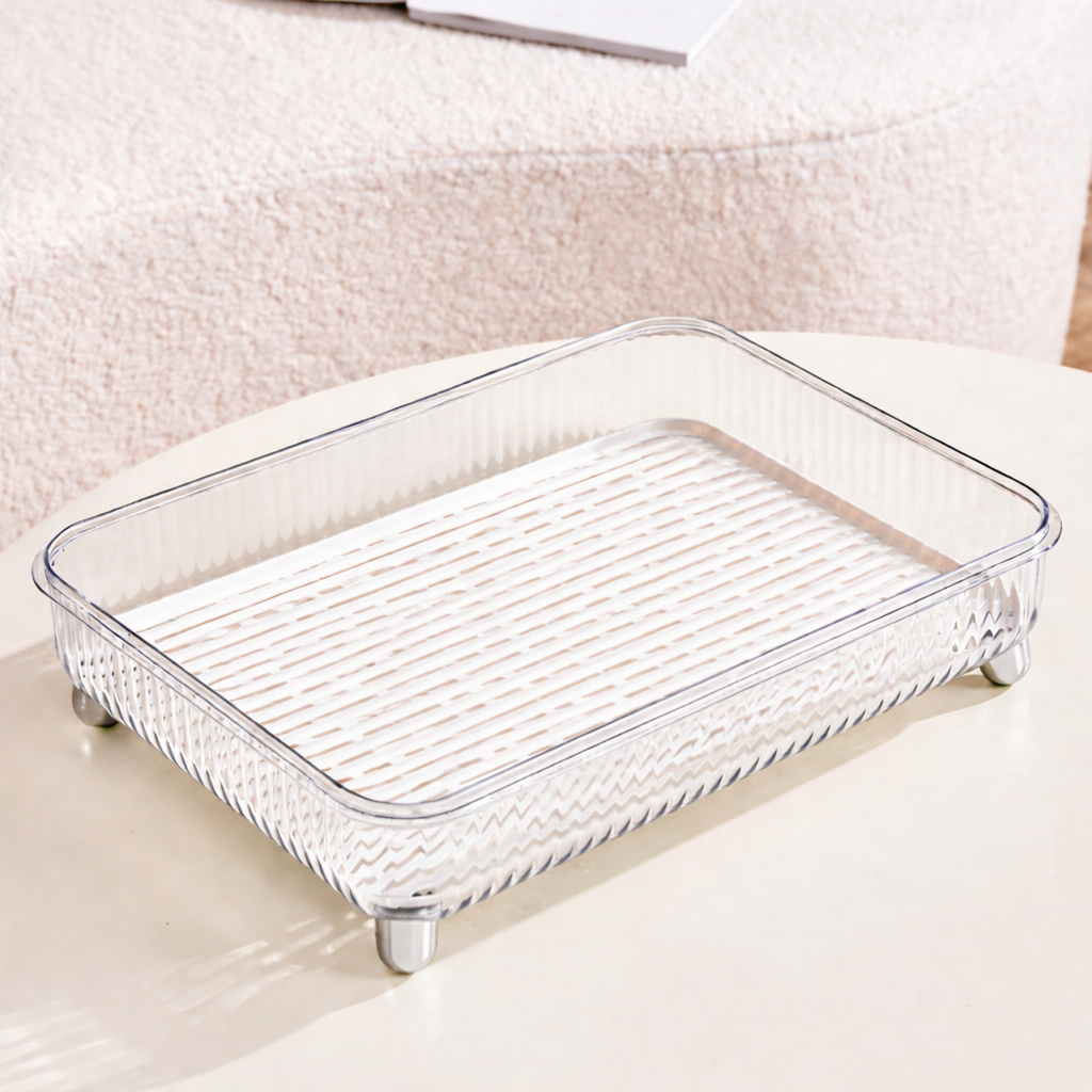 Transparent Cup Storage Tray