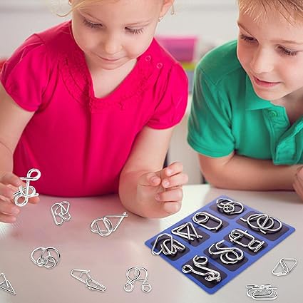 24-Piece Metal Brain Puzzle Set