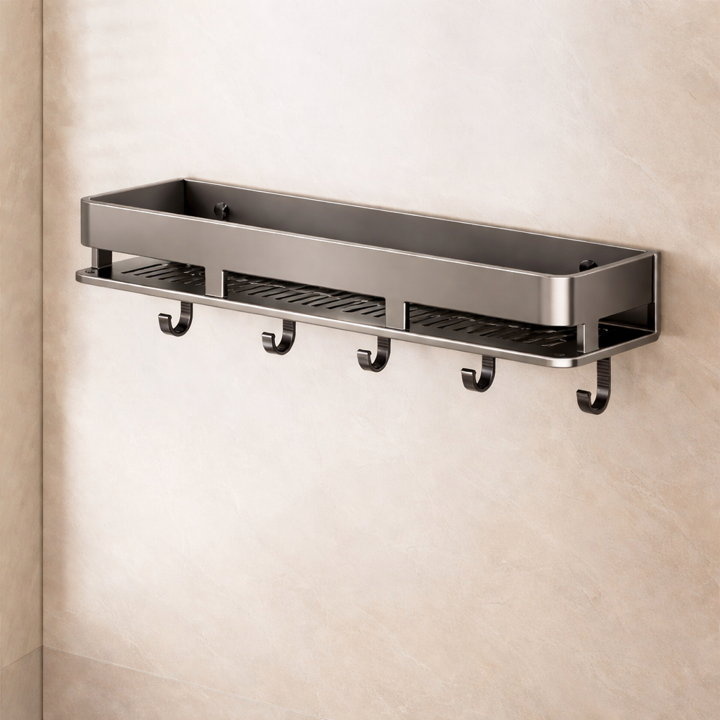 Wall-Mounted Bathroom Storage Shelf