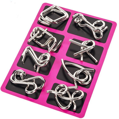 24-Piece Metal Brain Puzzle Set