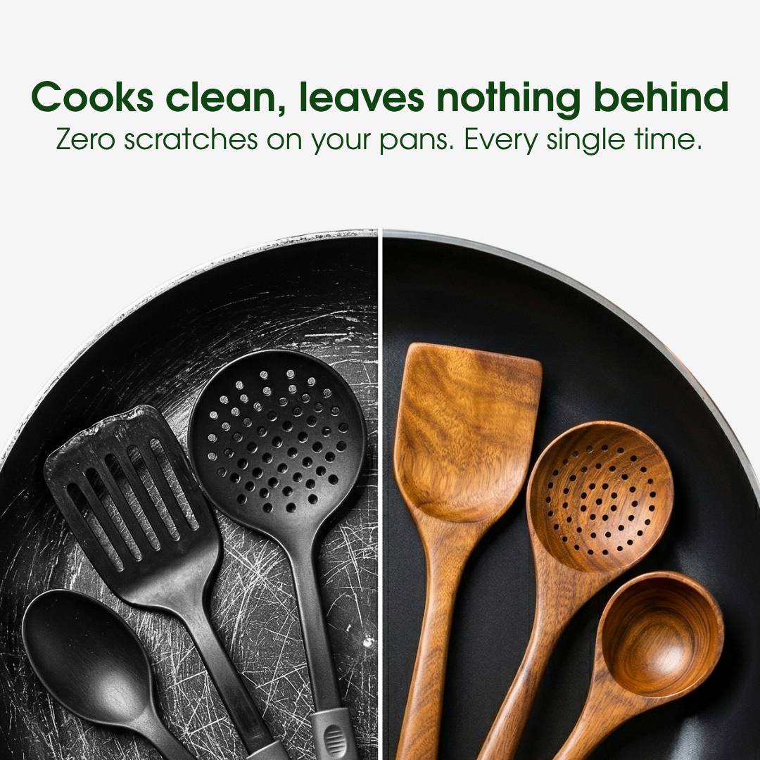 7-Piece Acacia Wood Utensil Set
