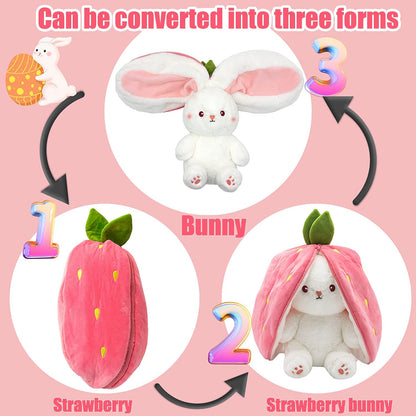 49% OFF 🐰 Easter Early Sale! Strawberry Bunny Plush – Cute Fruit Doll Gift