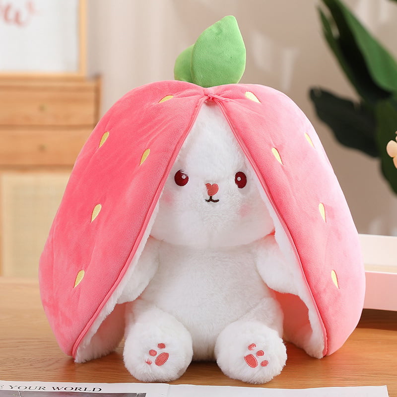 49% OFF 🐰 Easter Early Sale! Strawberry Bunny Plush – Cute Fruit Doll Gift