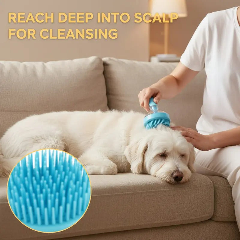 Pet Bath Brush PetScrubFlow
