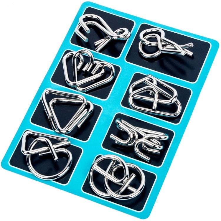 24-Piece Metal Brain Puzzle Set