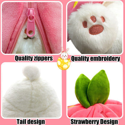 49% OFF 🐰 Easter Early Sale! Strawberry Bunny Plush – Cute Fruit Doll Gift