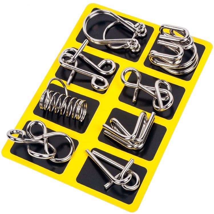 24-Piece Metal Brain Puzzle Set